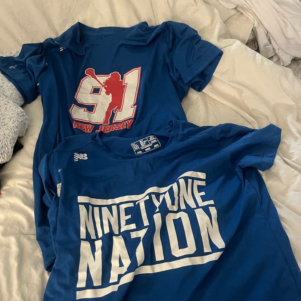 New Balance Blue Graphic Tees - Ninety One Nation & New Jersey